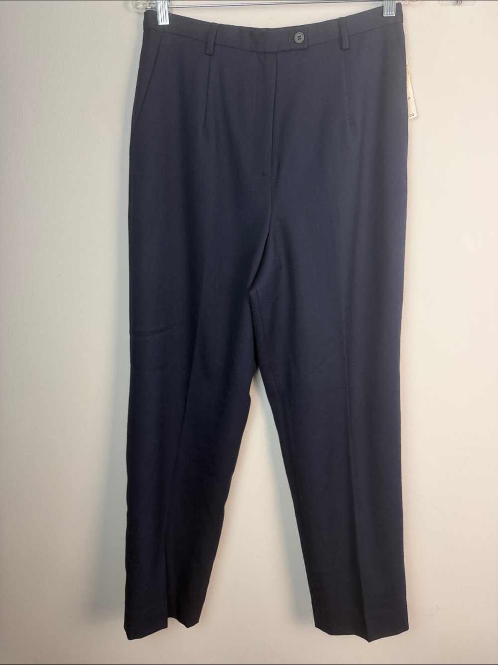 NEW Pendleton Virgin Wool Dress Pants Navy Blue Size 12 Trousers Minimalist Work